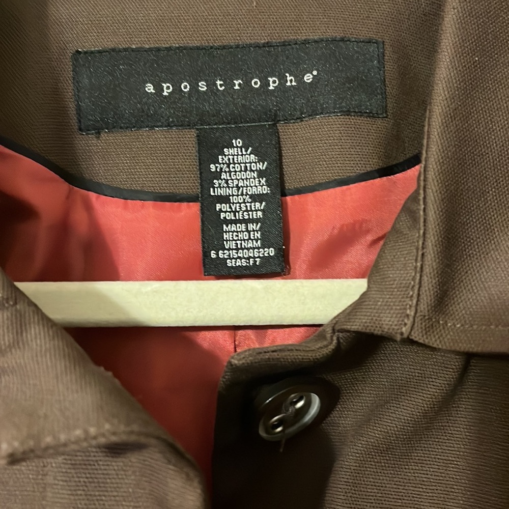 Brown Fully Lined Blazer Jacket By Apostrophe - image 3